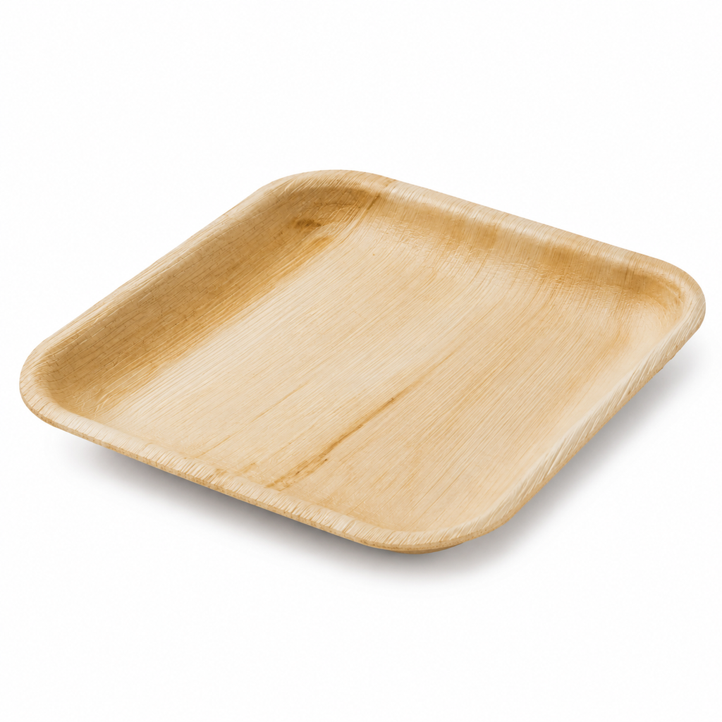 Square Areca Leaf Plate - 06 Inches | Orika Naturals