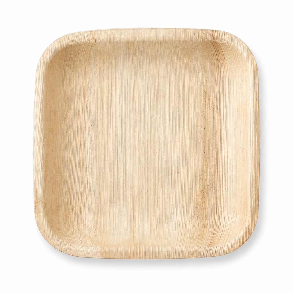 Square Areca Leaf Plate - 08 Inches | Orika Naturals