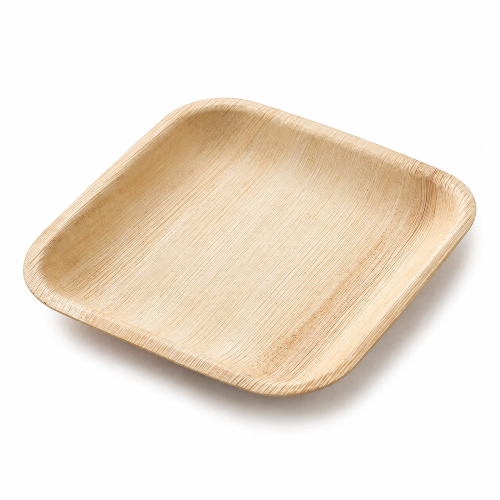 Square Areca Leaf Plate - 08 Inches | Orika Naturals