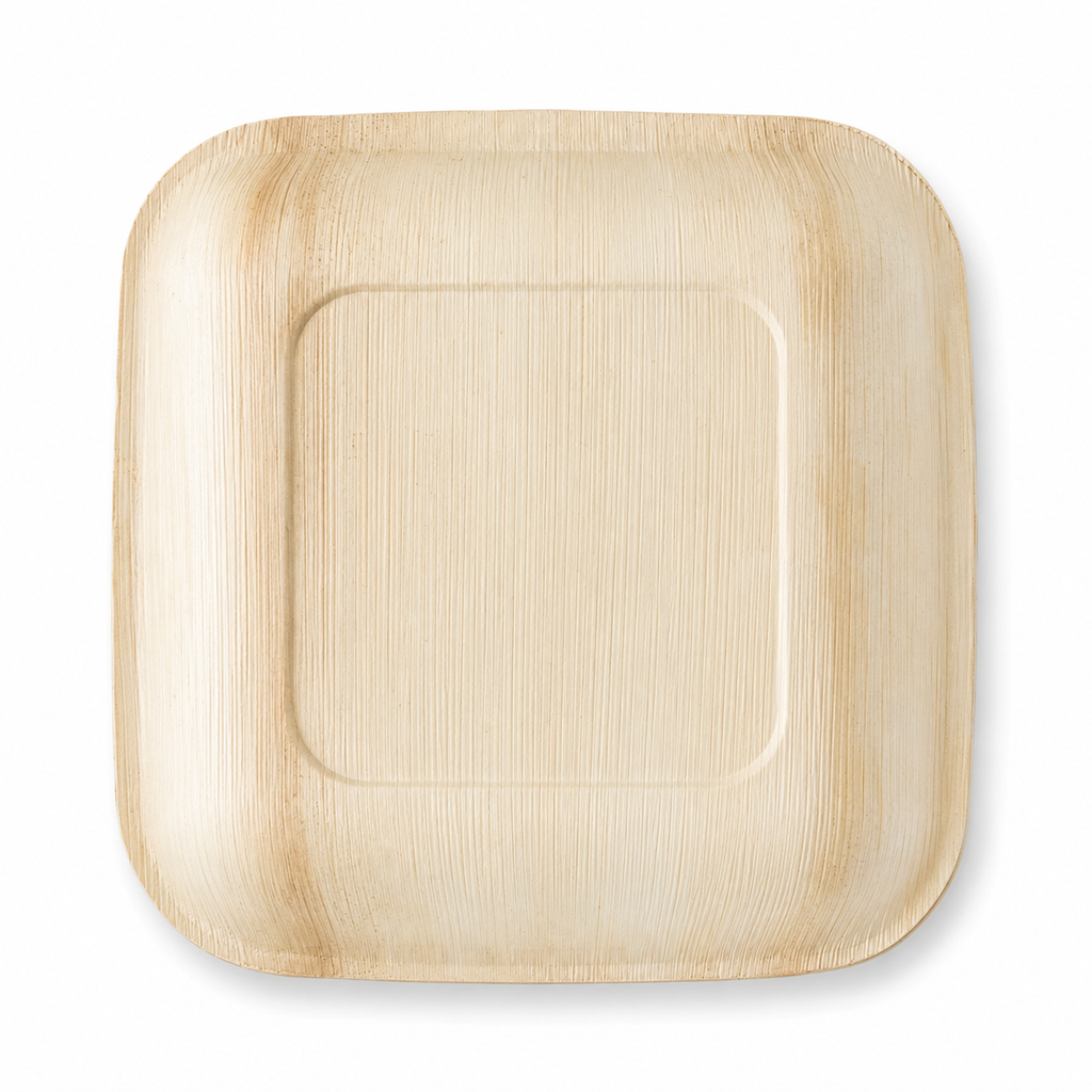 Square Areca Leaf Plate - 08 Inches | Orika Naturals