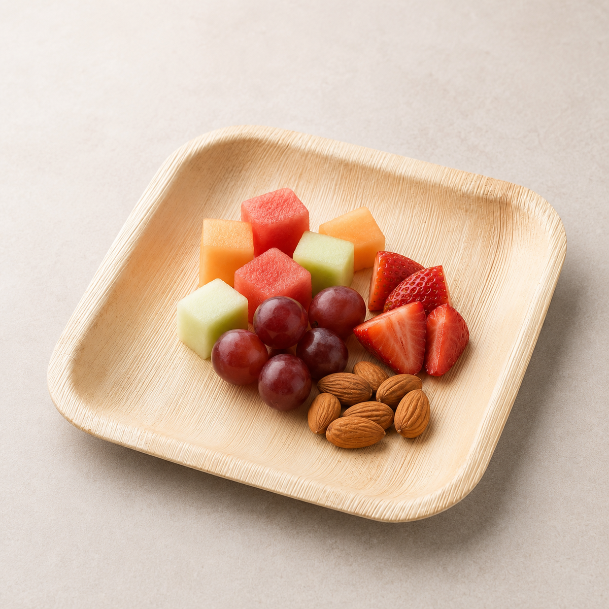 Square Areca Leaf Plate - 08 Inches | Orika Naturals