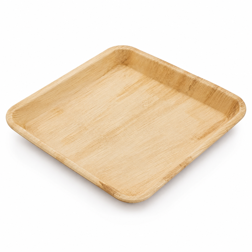 Square Areca Leaf Plate - 10 Inches | Orika Naturals