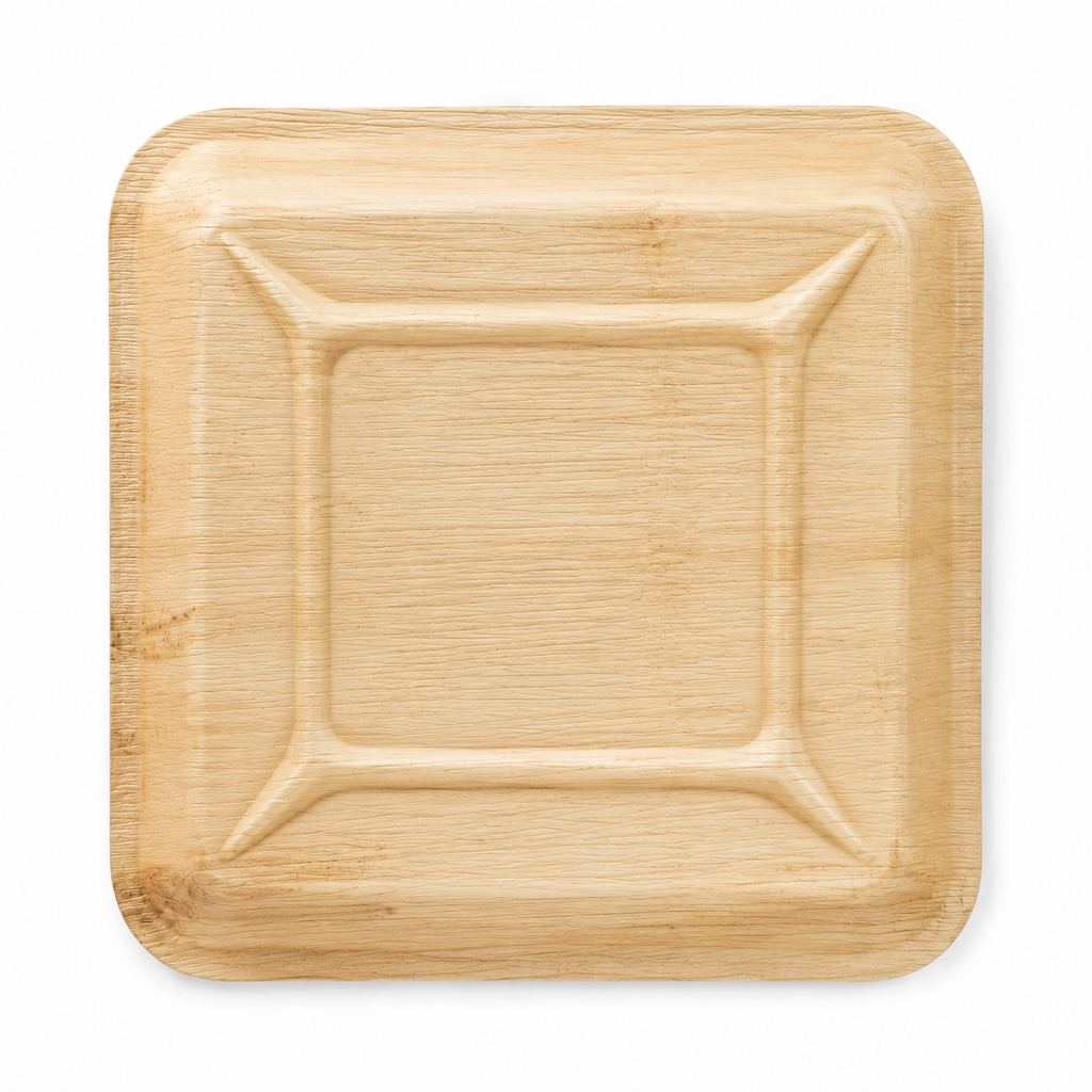 Square Areca Leaf Plate - 10 Inches | Orika Naturals