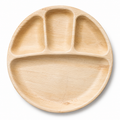 Round Areca Leaf Partition Plate - 12 Inches, 4 Compartments | Orika Naturals