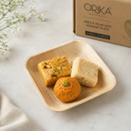 Square Areca Leaf Plate - 04 Inches | Orika Naturals