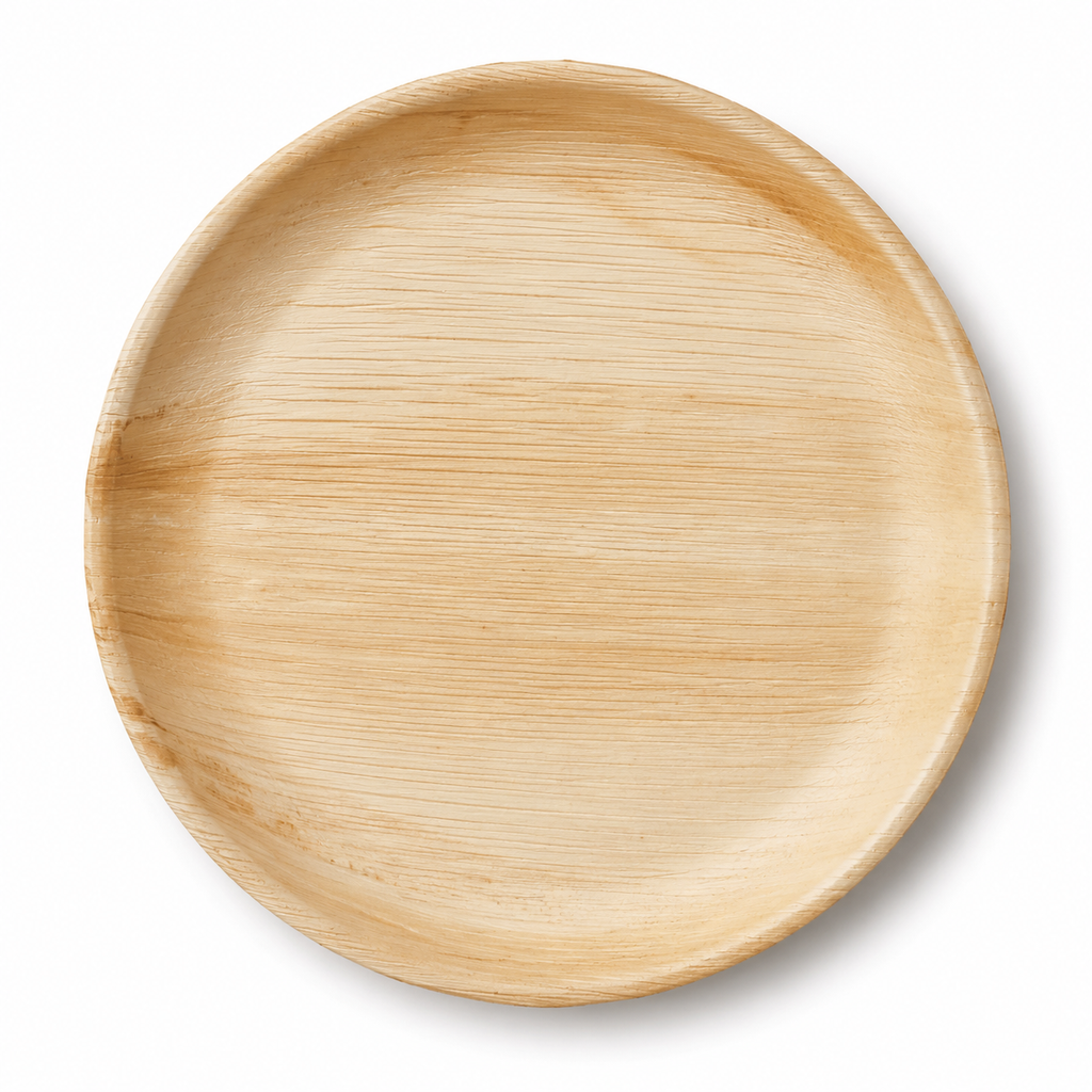 Round Shallow Areca Leaf Plate - 08 Inches | Orika Naturals