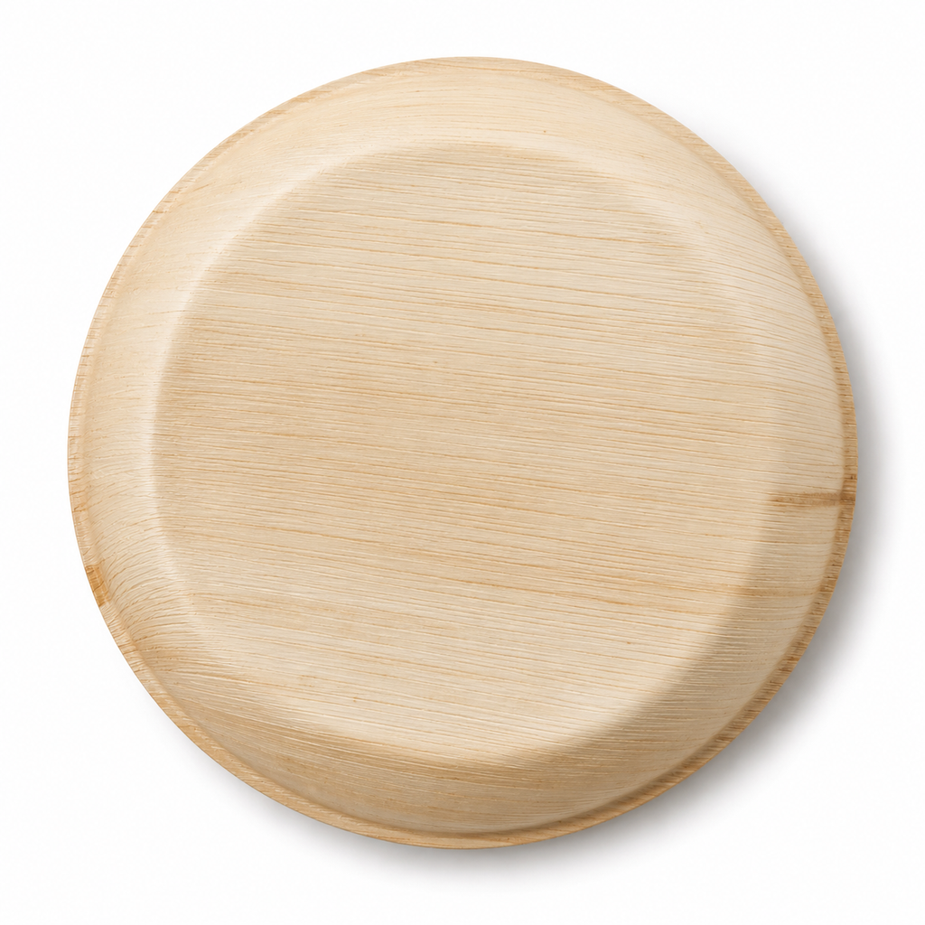 Round Shallow Areca Leaf Plate - 08 Inches | Orika Naturals