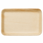 Rectangular Areca Leaf Partition Plate - 6 X 9 Inches | Orika Naturals