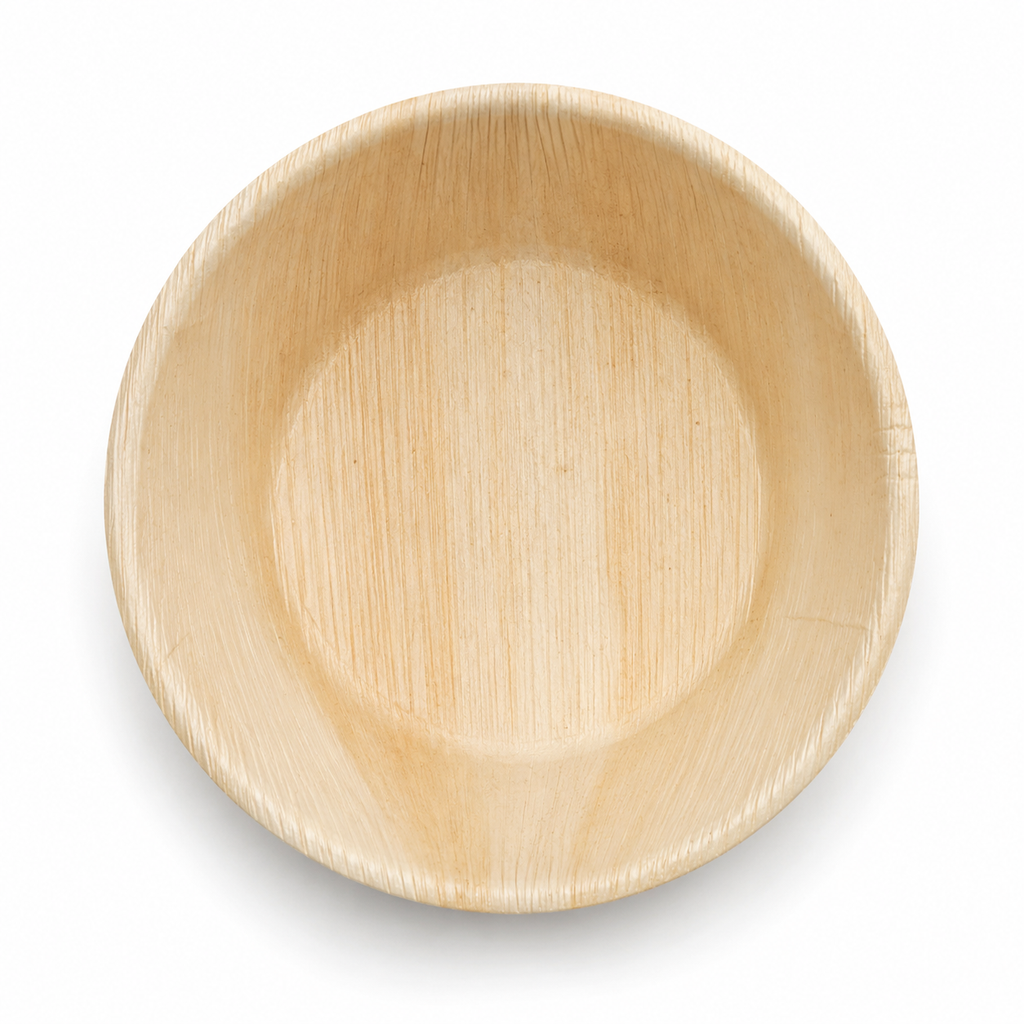 Round Areca Leaf Bowl - 4.5 Inches | Orika Naturals