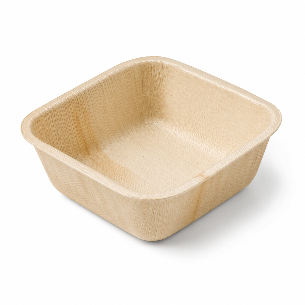 Square Areca Leaf Bowl - 2.5 Inches | Orika Naturals