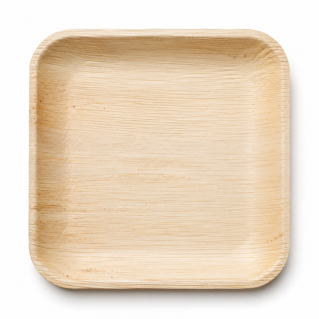 Square Areca Leaf Plate - 07 Inches | Orika Naturals