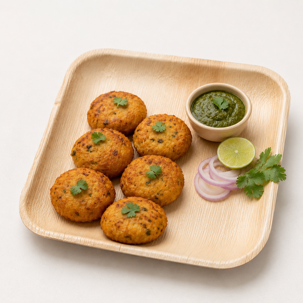 Square Areca Leaf Plate - 09 Inches | Orika Naturals