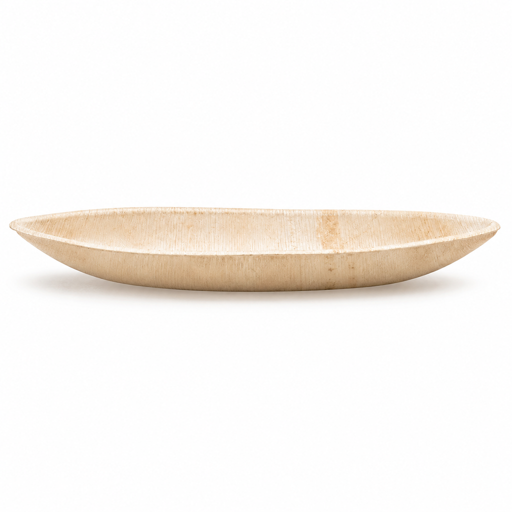 Boat-Shaped Areca Leaf Plate - 2.5 X 4.5 Inches | Orika Naturals